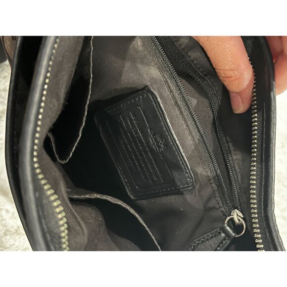 Coach Signature Crossbody Shoulder Bag Dark Brown/Black - Picture 13 of 13